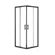 Viva AQUA Max Zuhanykabin SZÖGLETES FEKETE Profil - 6 mm víztiszta üveg - 80 x 80 x 190 cm