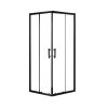 Viva AQUA Max Zuhanykabin SZÖGLETES FEKETE Profil - 6 mm víztiszta üveg - 90 x 90 x 190 cm