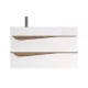 Piramida EURIDIKA fali fürdőszobabútor - műmárvány mosdóval -2 fiókos - ALPINFEHÉR-TÖLGY - 70 x 41 x 56 cm