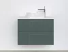 Piramida EURIDIKA fali fürdőszobabútor - mosdópult mosdó nélkül -2 fiókos - PINO ZÖLD - 75 x 48 x 53 cm