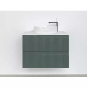   Piramida EURIDIKA fali fürdőszobabútor - mosdópult mosdó nélkül -2 fiókos - PINO ZÖLD - 75 x 48 x 53 cm