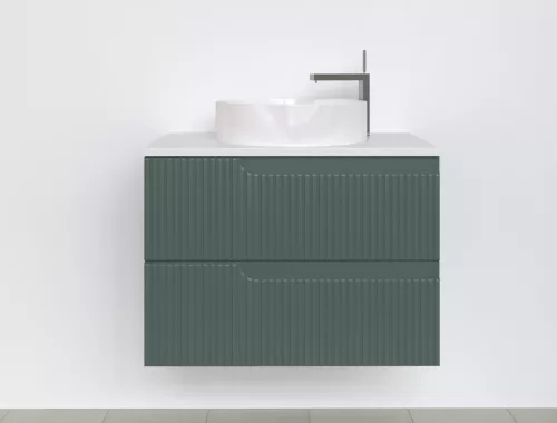 Piramida EURIDIKA fali fürdőszobabútor - mosdópult mosdó nélkül -2 fiókos - PINO ZÖLD - 75 x 48 x 53 cm