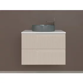   Piramida EURIDIKA fali fürdőszobabútor - mosdópult mosdó nélkül -2 fiókos - PINO BÉZS - 75 x 48 x 53 cm