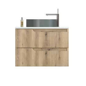   Piramida EURIDIKA fali fürdőszobabútor - mosdópult mosdó nélkül -2 fiókos - PINO TÖLGY - 75x48x53 cm