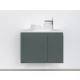 Piramida EURIDIKA fali fürdőszobabútor - mosdópult mosdó nélkül -2 ajtós - PINO ZÖLD - 75 x 48 x 53 cm