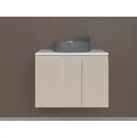   Piramida EURIDIKA fali fürdőszobabútor - mosdópult mosdó nélkül -2 ajtós - PINO BÉZS - 75 x 48 x 53 cm