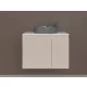 Piramida EURIDIKA fali fürdőszobabútor - mosdópult mosdó nélkül -2 ajtós - PINO BÉZS - 75 x 48 x 53 cm