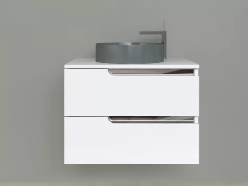 Piramida EURIDIKA fali fürdőszobabútor - mosdópult mosdó nélkül -2 fiókos - 75 x 48 x 53 cm