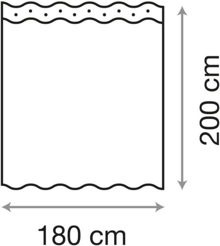Zuhanyfüggöny - TROPIC - Impregnált textil - 180 x 200 cm