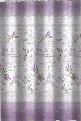 LEVANDE - Impregnált textil zuhanyfüggöny - 180 x 200 cm
