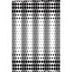 BLACK AND WHITE - Impregnált textil zuhanyfüggöny - 180 x 200 cm