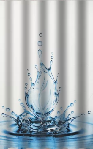 Zuhanyfüggöny - WATER FLOWER - Impregnált textil - 180x200