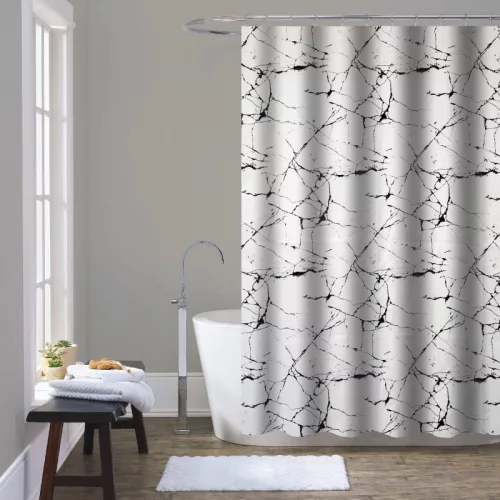 Zuhanyfüggöny - GRANITE - Impregnált textil - 180 x 200 cm
