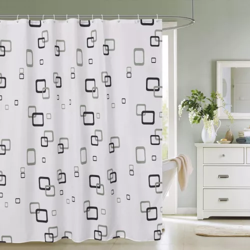 Zuhanyfüggöny - NEW GEOMETRY - Impregnált textil - 180 x 200 cm