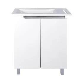   Piramida EURIDIKA fali /álló fürdőszobabútor - műmárvány mosdóval - 2 ajtós - 82 x 73 x 46 cm