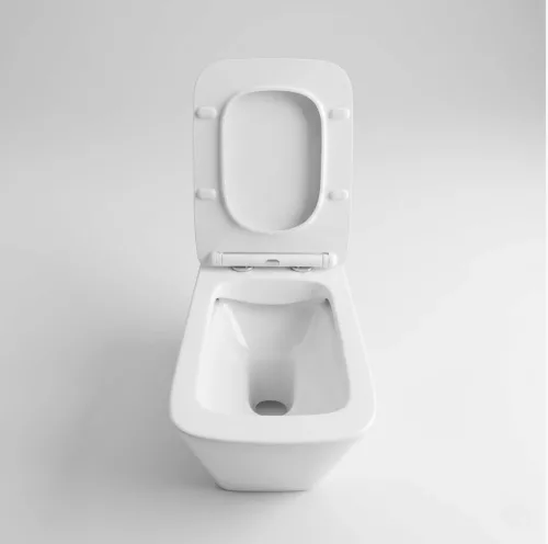 Eros ES QUADRO padlón álló WC - ülőkével komplett - perem nélküli öblítés - alsó / hátsó kifolyású