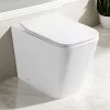 Eros ES QUADRO padlón álló WC - ülőkével komplett - perem nélküli öblítés - alsó / hátsó kifolyású