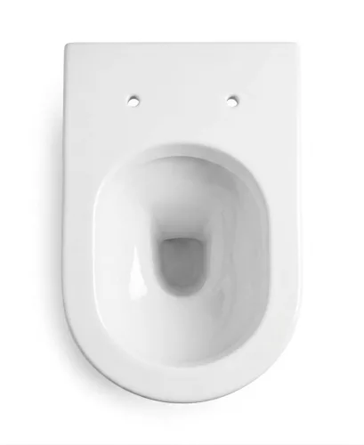Eros ES OVAL - padlón álló WC - ülőkével komplett - perem nélküli öblítés - alsó/ hátsó kifolyású