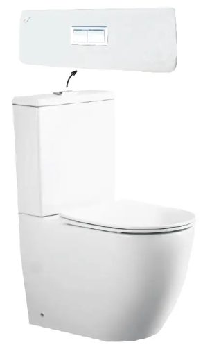 Eros ES OVAL monoblokk WC - perem nélküli - WC ülőkével komplett