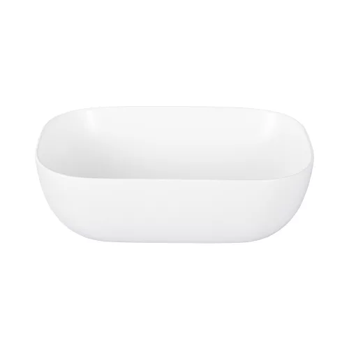 Eros SMILE 3 - PULTRA ültethető - Top Counter - porcelán mosdó - MATT FEHÉR - 46,5 x 32,5 x 13 cm