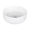 Eros SIMPLE 8 - PULTRA ültethető - Top Counter - porcelán mosdó - MATT FEHÉR - 36 x 36 x 13 cm