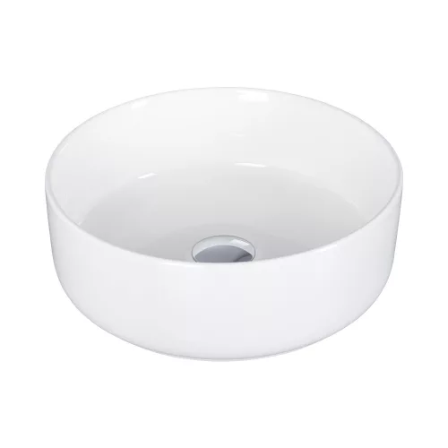 Eros SIMPLE 8 - PULTRA ültethető - Top Counter - porcelán mosdó - MATT FEHÉR - 36 x 36 x 13 cm
