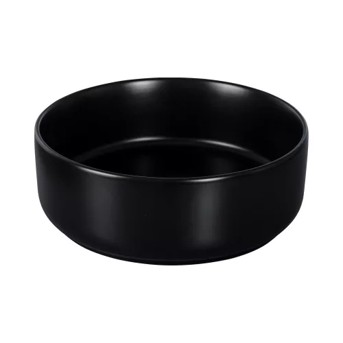 Eros SIMPLE 8 - PULTRA ültethető - Top Counter - porcelán mosdó - MATT FEKETE - 36 x 36 x 13 cm
