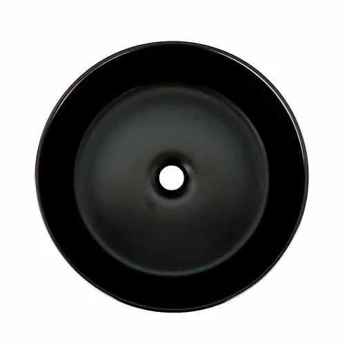 Eros SIMPLE 8 - PULTRA ültethető - Top Counter - porcelán mosdó - MATT FEKETE - 36 x 36 x 13 cm