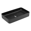 Eros SLIM 2 - PULTRA ültethető - Top Counter - porcelán mosdó - MATT FEKETE - 61 x 35 x 11 cm