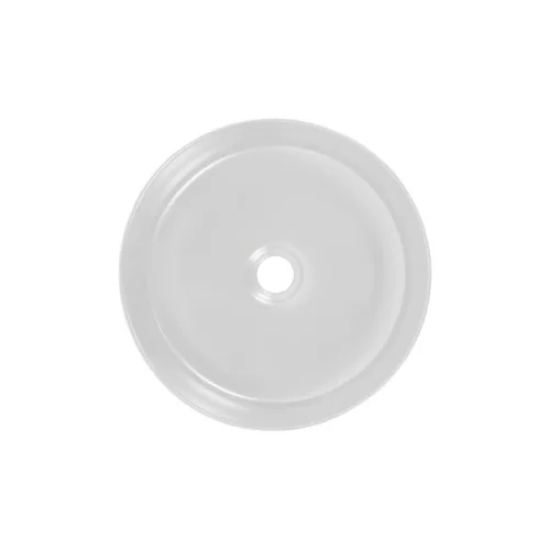 Eros Simple 8 - Pultra ültethető - Top Counter - porcelán mosdó- matt fekete/fehér - 36 x 36 x 13 cm