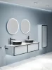Eros Simple 8 - Pultra ültethető - Top Counter - porcelán mosdó- matt fekete/fehér - 36 x 36 x 13 cm