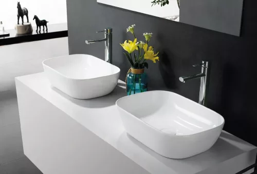 Eros SMILE 3 - PULTRA ültethető - Top Counter - porcelán mosdó - 46,5 x 32,5 x 13 cm