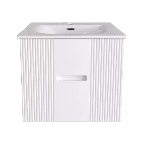 TMP MODENA 60 fali függesztett fürdőszobabútor - SKY E-8099-60 porcelán mosdóval - 61 x 46 x 52 cm