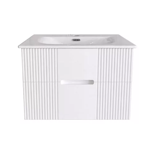 TMP MODENA 75 fali függesztett fürdőszobabútor - SKY E-8099-75 porcelán mosdóval - 75 x 46 x 55 cm