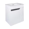TMP VISION 50 fali függesztett fürdőszobai bútor - SKY 3 E-8099-50 porcelán mosdóval - 51 x 40 cm