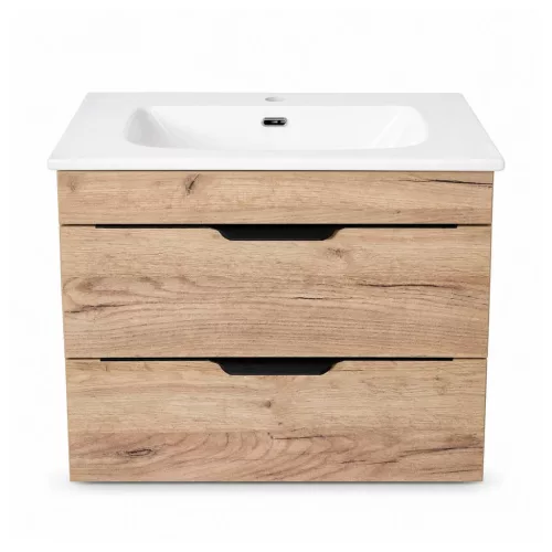 TMP VOX 60 GOLD CRAFT - fali fürdőszobabútor- Eros SKY E-8099-60 porcelán mosdóval - 61 x 46 x 46 cm