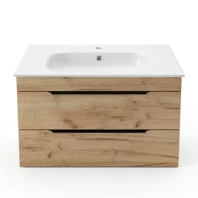   TMP VOX 80 GOLD CRAFT - fali fürdőszobabútor - NewArc 504080 porcelán mosdóval - 80 x 45 x 46 cm