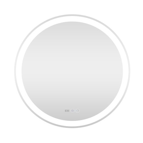 Viva AURA fürdőszoba tükör -érintőkapcsoló - páramenetesítővel - órával - LED - KEREK - átmérő 60 cm