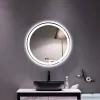 Viva AURA fürdőszoba tükör - érintőkapcsolós - páramenetesítős - órával - LED - KEREK - átmérő 60cm