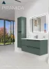 Viva AURA fürdőszoba tükör - érintőkapcsolós - páramenetesítős - órával - LED - FEKVŐ - 100 x 70 cm
