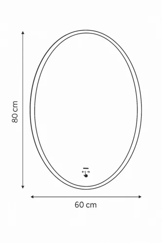 Viva AURA PINO 60 fürdőszoba tükör - érintőkapcsolóval - AMBIENT LED - ELIPSZIS -ÁLLÓ - 60x80 cm