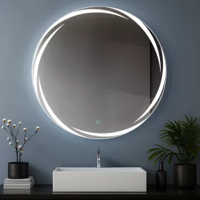   Viva AURA MOON fürdőszoba tükör - érintőkapcsolóval - AMBIENT LED - KEREK - átmérő 65 cm