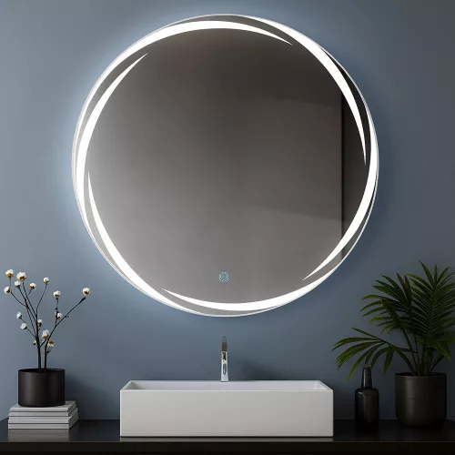 Viva AURA MOON fürdőszoba tükör - érintőkapcsolóval - AMBIENT LED - KEREK - átmérő 65 cm
