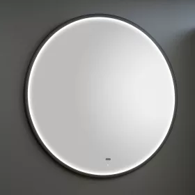   Viva AURA DELTA fürdőszoba tükör - érintésmentes kapcsoló - FEKETE - LED - KEREK - átmérő 60 cm