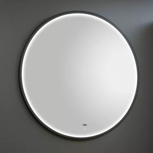 Viva AURA DELTA fürdőszoba tükör - érintésmentes kapcsoló - FEKETE - LED - KEREK - átmérő 60 cm