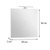 Viva AURA FIONA fürdőszoba tükör - LED 4,5 w-os 30cm-es világítással - ÁLLÓ - 60 x 80 cm