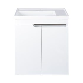   PIRAMIDA EURIDIKA 60LH fali függesztett fürdőszobabútor - öntött műmárvány mosdóval -60 x 60 x 38 cm