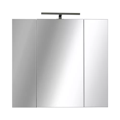 Piramida AKVA Tükrös fürdőszobai szekrény - LED világítással - 75 x 69 x 15 cm