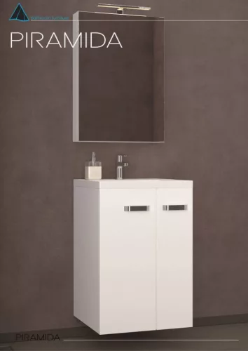 Piramida KARMA L Tükrös fürdőszobai szekrény - 50 x 60 x 12 cm