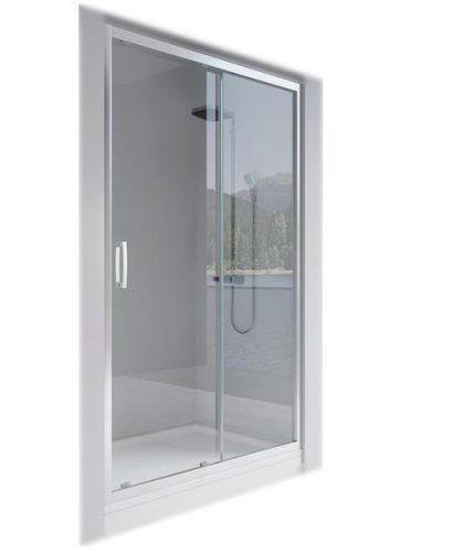 Vela Banyo KAYRA zuhany tolóajtó - víztiszta 6 mm biztonsági üveggel - 120 x 190 cm